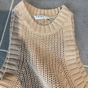 Trina Turk Bon Vivant Sleeveless Knit Sweater Top Size Large